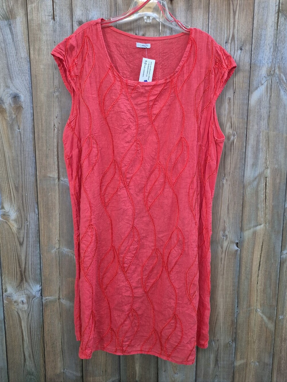 Lina Tomei Size 1x Linen Dress With Cotton
